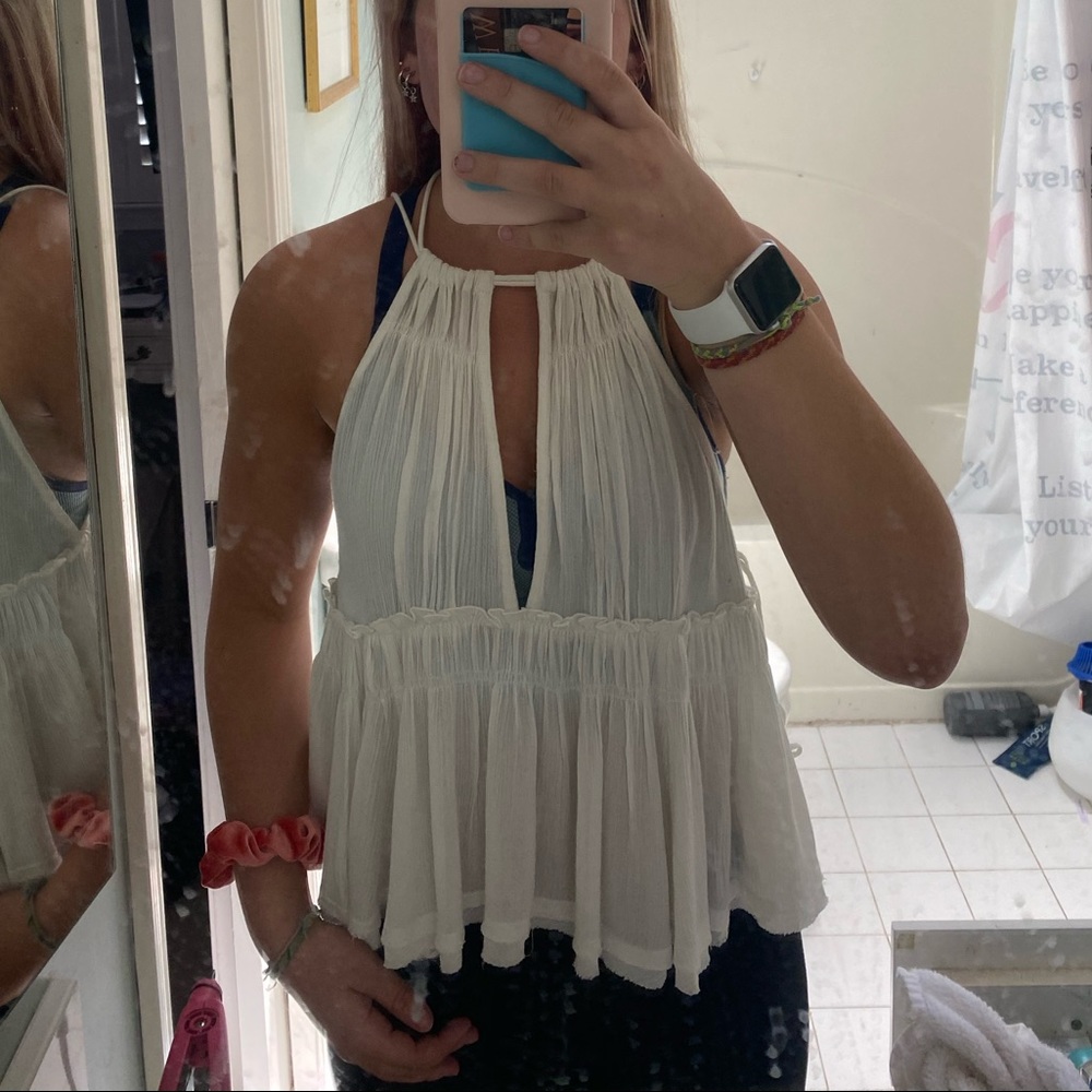 White free people shirt worn once